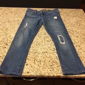 Pilcro and the Letterpress distressed jeans